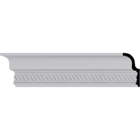 Ekena Millwork 3 3/4"H x 1 7/8"P x 3 7/8"F x 94 1/2"L, (1/2" Repeat), Alexandria Crown Moulding MLD03X01X03AL